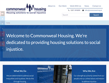 Tablet Screenshot of commonwealhousing.org.uk